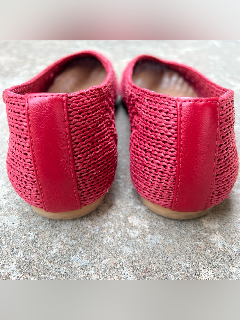 Red Woven Flats - Picture 9 of 11